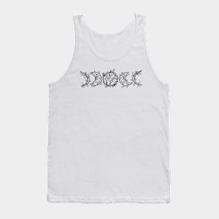 Branch and Vine Moon Phases (Horizontal - Black) Tank Top